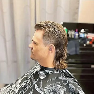 A mullet, seen from the side
